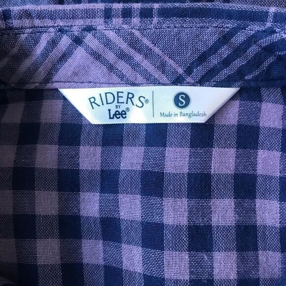 Riders by Lee Women's Long Sleeve Plaid Shirt S - Picture 5 of 6